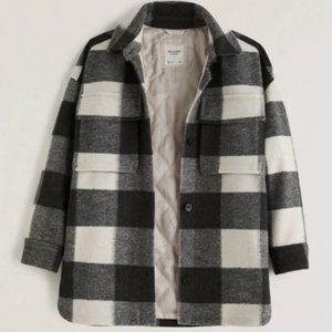 Abercrombie & Fitch Oversized Cozy Shirt Jacket oversized size Large NWT